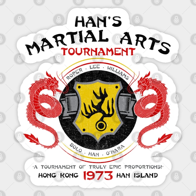 Han's Martial Arts Tournament Sticker by Alema Art